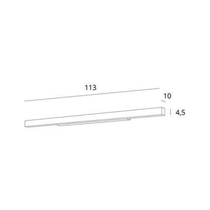 MAXLIGHT W0266 - LED Reguliuojamas vonios veidrodžio apšvietimas LINEAR LED/36W/230V 113,5 cm IP44 juoda