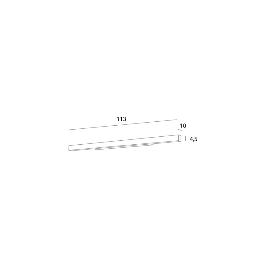 MAXLIGHT W0266 - LED Reguliuojamas vonios veidrodžio apšvietimas LINEAR LED/36W/230V 113,5 cm IP44 juoda