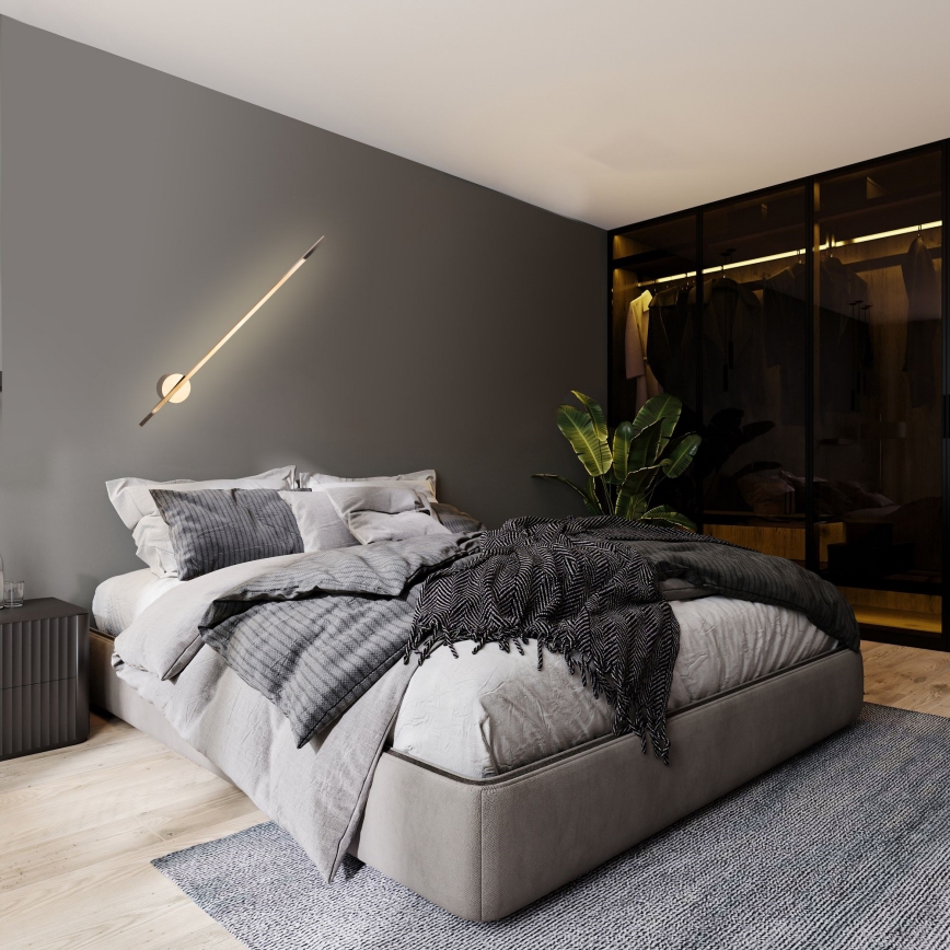 MAXLIGHT W0297 - LED sieninis lauko šviestuvas VORAS LED/8,4W/230V IP44 auksas