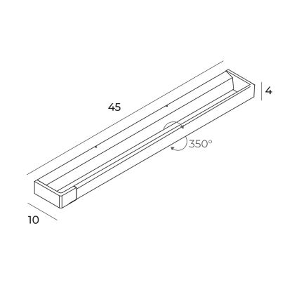 MAXLIGHT W0306 - LED Sieninis vonios šviestuvas FLINK LED/12W/230V 45 cm IP44 balta