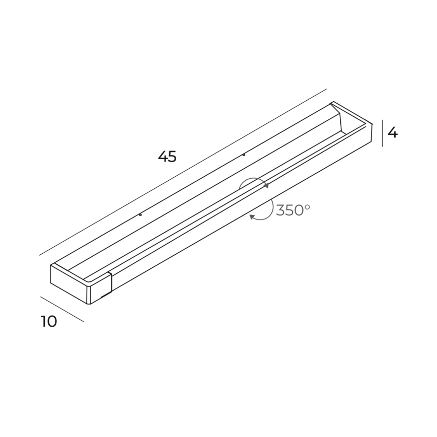 MAXLIGHT W0306 - LED Sieninis vonios šviestuvas FLINK LED/12W/230V 45 cm IP44 balta