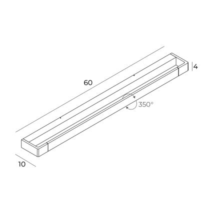 MAXLIGHT W0319 - LED Sieninis vonios šviestuvas FLINK LED/18W/230V 60 cm IP44 auksas