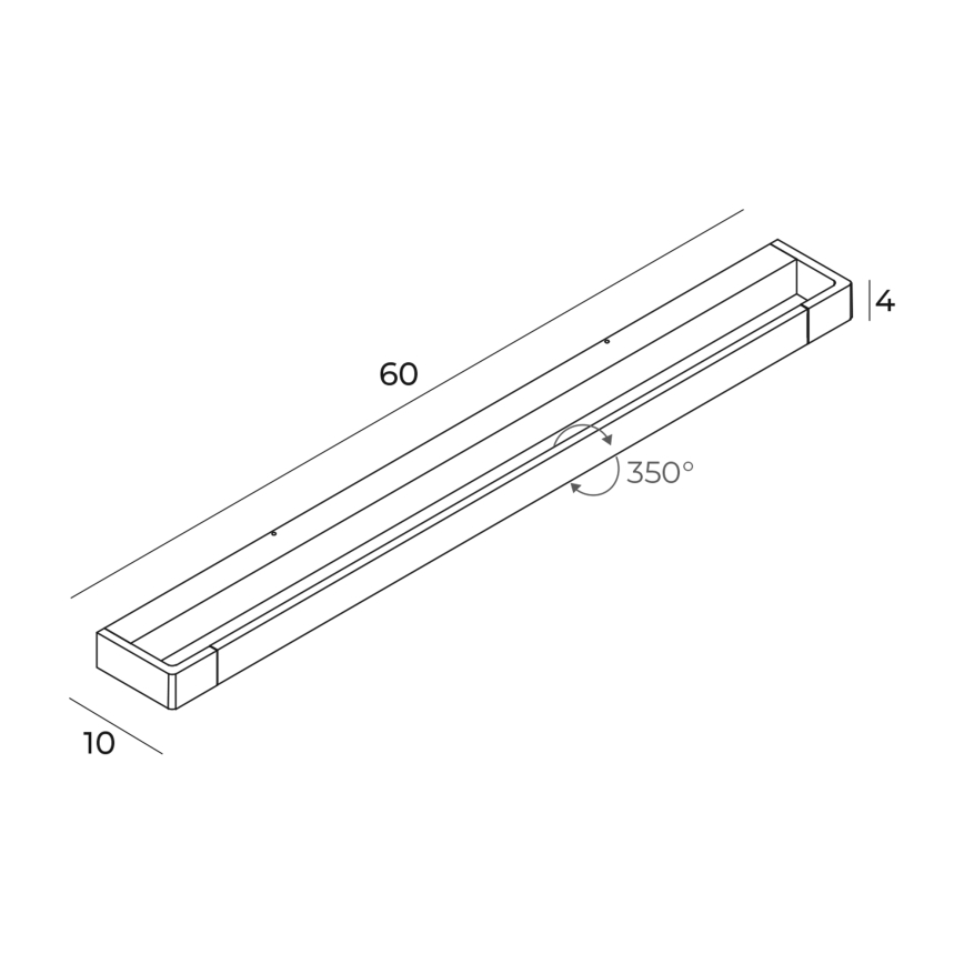 MAXLIGHT W0319 - LED Sieninis vonios šviestuvas FLINK LED/18W/230V 60 cm IP44 auksas