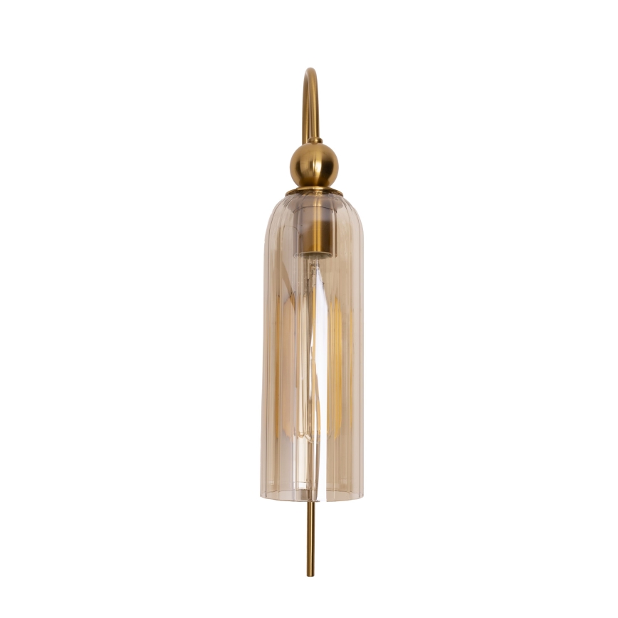 MAXLIGHT W0332 - Sieninis šviestuvas CAMPANILA 1xE27/40W/230V žalvaris/smėlio spalva