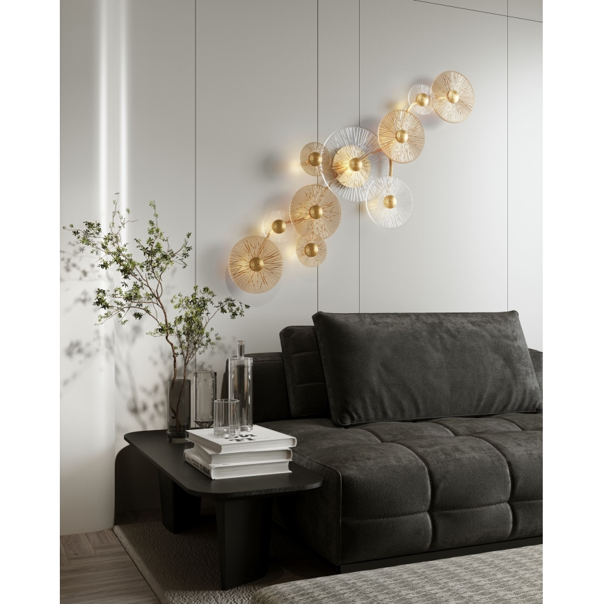 MAXLIGHT W0354 - LED sieninis šviestuvas ALLURE 10xLED/4,3W/230V auksas