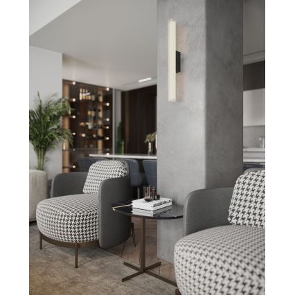 MAXLIGHT W0363 - LED Sieninis vonios šviestuvas FAYETTE LED/6W/230V 31 cm IP44 juoda