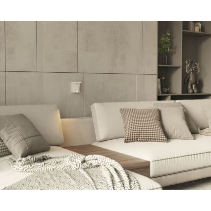 MAXLIGHT W0373 - LED sieninis akcentinis šviestuvas su belaidžiu įkrovimu LOFER LED/7W/230V balta