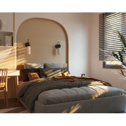 MAXLIGHT W0381 - Sieninis šviestuvas ROMA 1xG9/12W/230V juoda