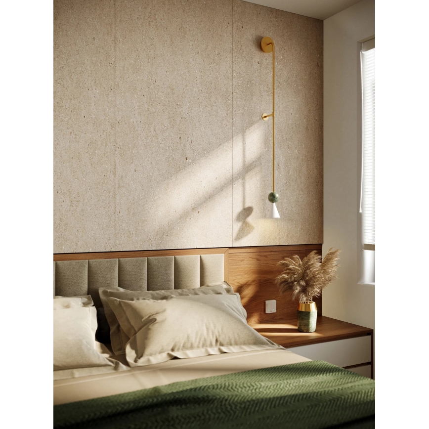MAXLIGHT W0448 - LED Sieninis šviestuvas BINGO LED/8W/230V CRI 92 auksinis/žalias