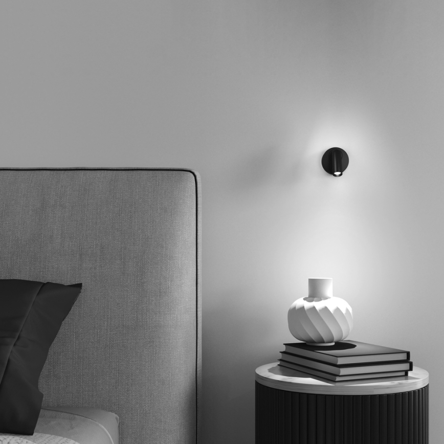 Maytoni C038WL-L3B3K - LED sieninis šviestuvas MIRAX LED/3W/230V 3000K juoda