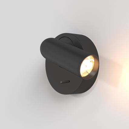 Maytoni C038WL-L3B3K - LED sieninis šviestuvas MIRAX LED/3W/230V 3000K juoda
