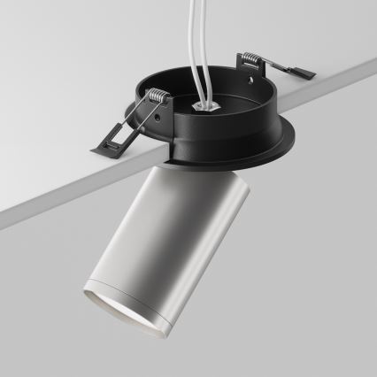Maytoni C048CL-U-1BS - Akcentinis įleidžiamas šviestuvas FOCUS 1xGU10/10W/230V matinis chromas