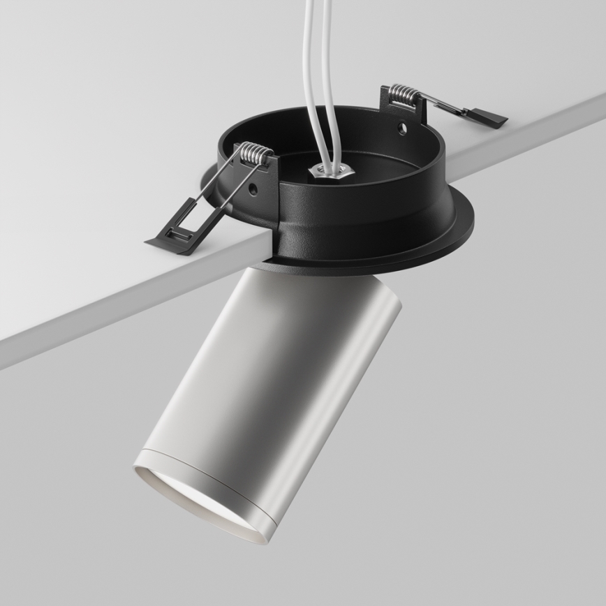Maytoni C048CL-U-1BS - Akcentinis įleidžiamas šviestuvas FOCUS 1xGU10/10W/230V matinis chromas