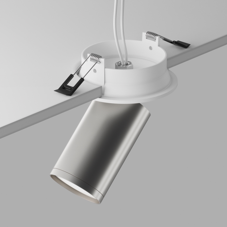 Maytoni C048CL-U-1WS - Akcentinis įleidžiamas šviestuvas FOCUS 1xGU10/10W/230V blizgus chromas
