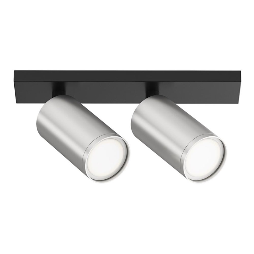 Maytoni C051CL-U-02BS - Akcentinis apšvietimas FOCUS 2xGU10/10W/230V matinis chromas/juoda