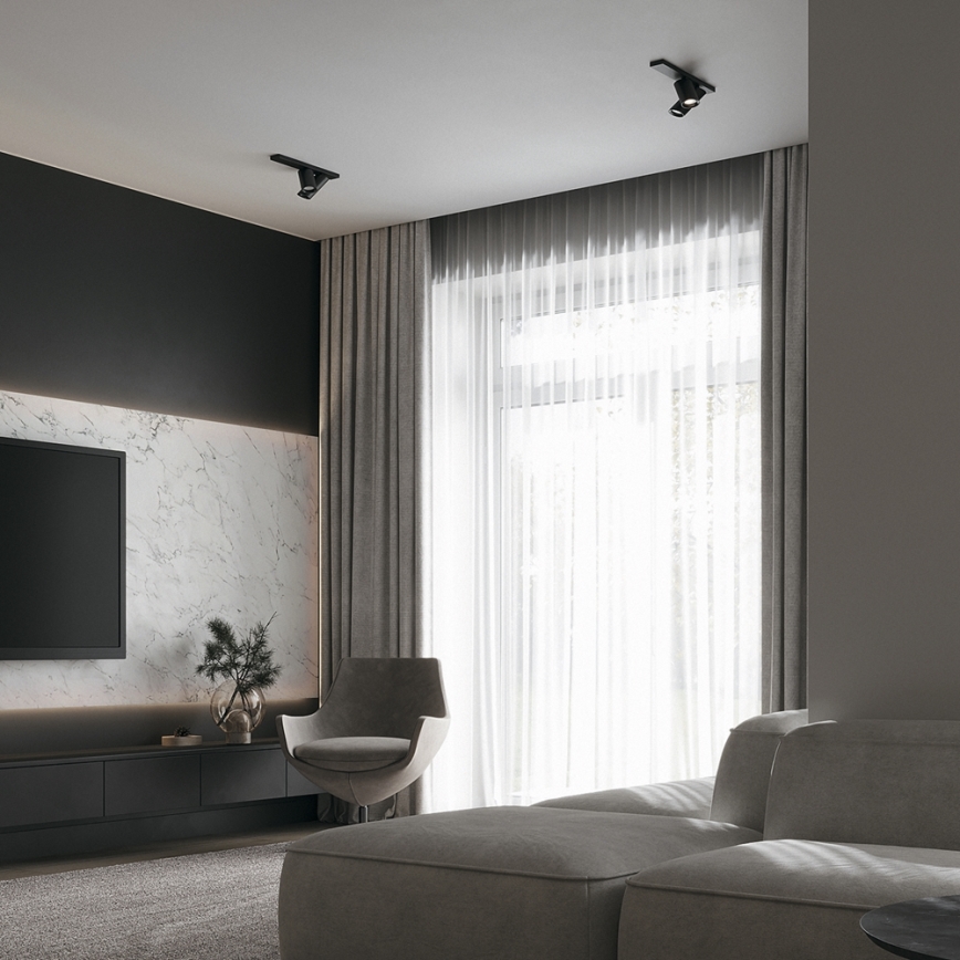Maytoni C051CL-U-2B - Akcentinis apšvietimas FOCUS 2xGU10/10W/230V juoda