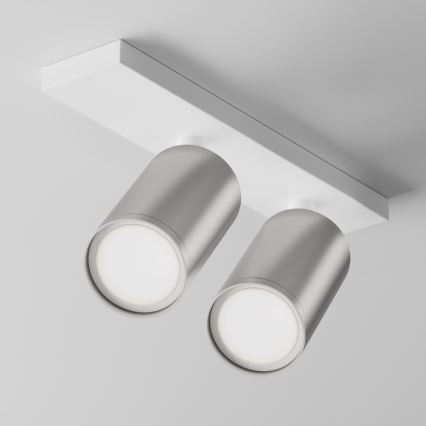 Maytoni C051CL-U-2WS - Akcentinis apšvietimas FOCUS 2xGU10/10W/230V matinis chromas/balta