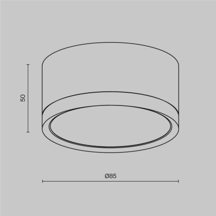 Maytoni C086CL-GX53-SRD-B - Akcentinis apšvietimas HOOP 1xGX53/15W/230V juoda