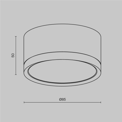 Maytoni C086CL-GX53-SRD-B - Akcentinis apšvietimas HOOP 1xGX53/15W/230V juoda