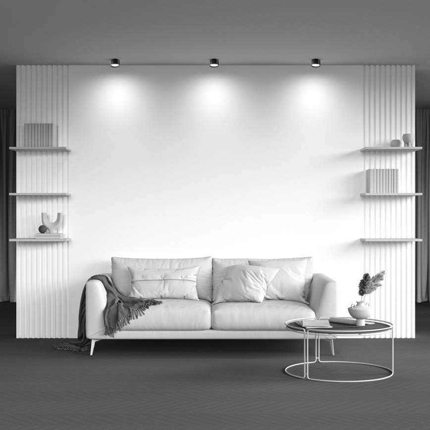 Maytoni C086CL-GX53-SRD-B - Taškinis šviestuvas HOOP 1xGX53/12W/230V juodas