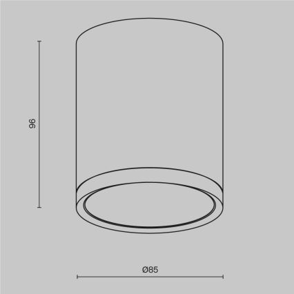 Maytoni C086CM-GX53-MRD-B - Akcentinis apšvietimas HOOP 1xGX53/15W/230V juoda