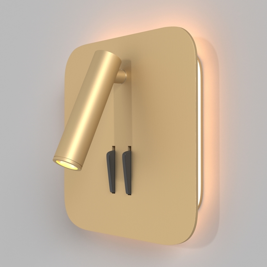 Maytoni C175-WL-01-6W-MG - LED sieninis akcentinis šviestuvas IOS LED/9W/230V auksas