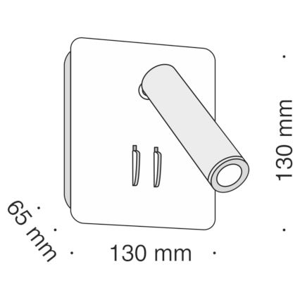 Maytoni C175-WL-01-6W-W - LED sieninis akcentinis šviestuvas IOS LED/9W/230V balta