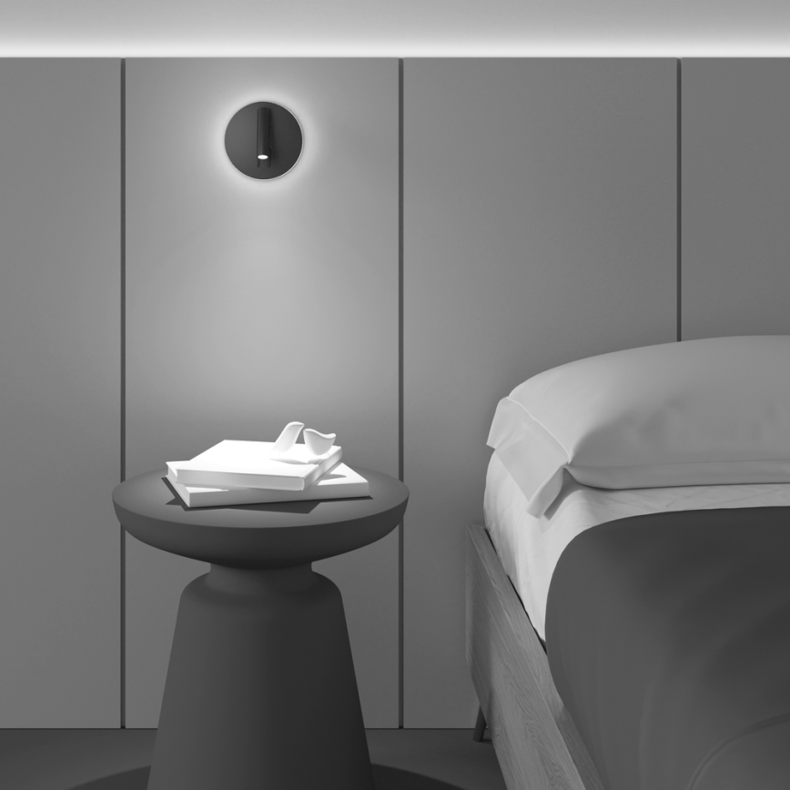 Maytoni C176-WL-01-6W-B - LED sieninis akcentinis šviestuvas IOS LED/9W/230V juoda