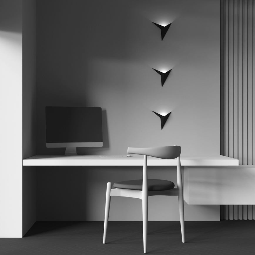 Maytoni C808WL-L3B - LED sieninis šviestuvas TRAME LED/3W/230V juoda