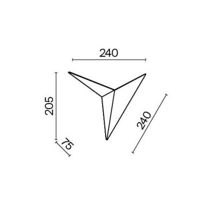 Maytoni C808WL-L3B - LED sieninis šviestuvas TRAME LED/3W/230V juoda