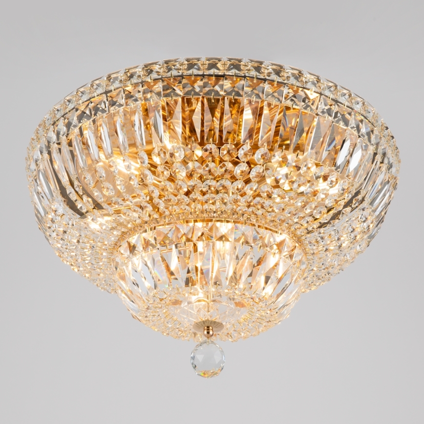 Maytoni DIA100-CL-12-G - Lubinis šviestuvas BASFOR 12xE14/60W/230V auksas