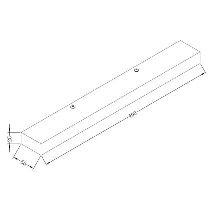 Maytoni MIR011WL-L9B4K - LED sieninis šviestuvas ORION LED/9W/230V juoda