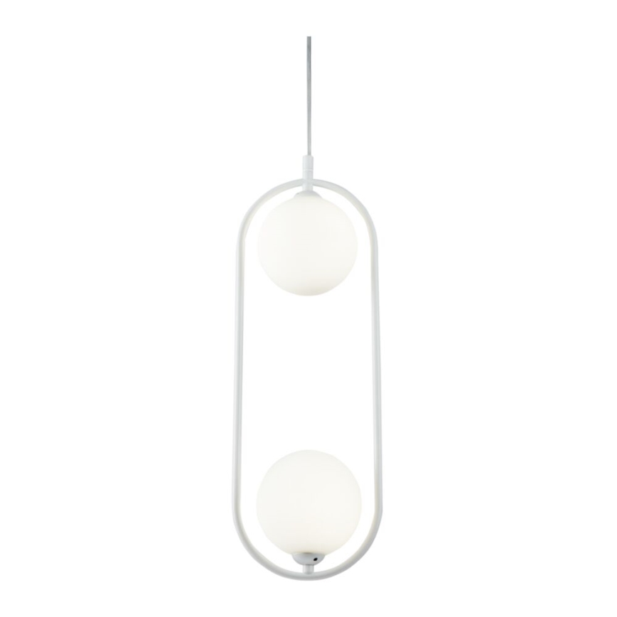 Maytoni MOD013PL-02W - Pakabinamas sietynas RING 2xG9/25W/230V balta