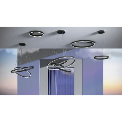 Maytoni MOD058PL-L22B3K - LED Pakabinamas sietynas RIM LED/25W/230V 3000K diametras 40 cm juoda