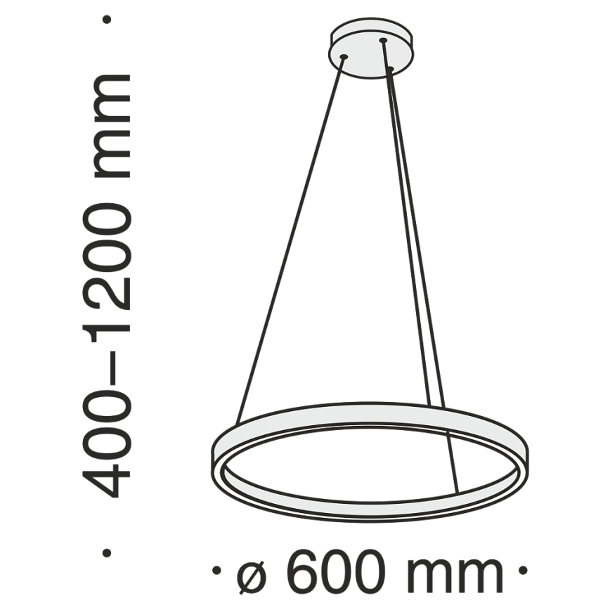 Maytoni MOD058PL-L32BS4K - LED Pakabinamas sietynas RIM LED/37W/230V 4000K diametras 60 cm auksas
