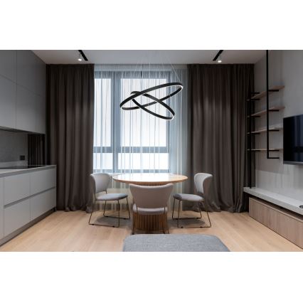 Maytoni MOD058PL-L55B3K - LED Pakabinamas sietynas RIM LED/61W/230V 3000K diametras 60 cm juoda