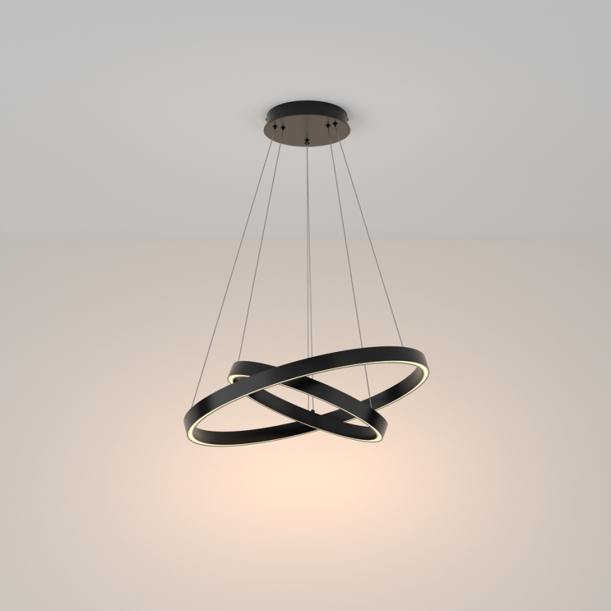 Maytoni MOD058PL-L55B3K - LED Pakabinamas sietynas RIM LED/61W/230V 3000K diametras 60 cm juoda