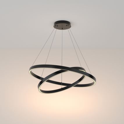 Maytoni MOD058PL-L74B3K - LED Pakabinamas sietynas RIM LED/88W/230V 3000K diametras 80 cm juoda