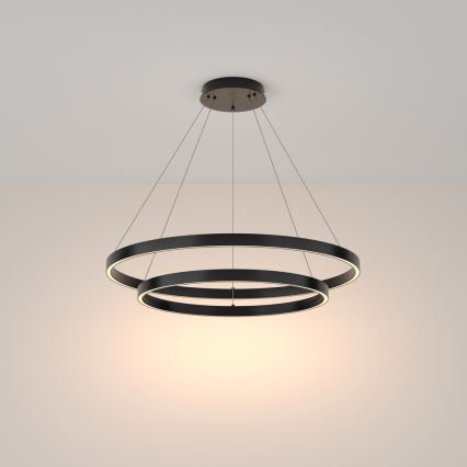 Maytoni MOD058PL-L74B3K - LED Pakabinamas sietynas RIM LED/88W/230V 3000K diametras 80 cm juoda