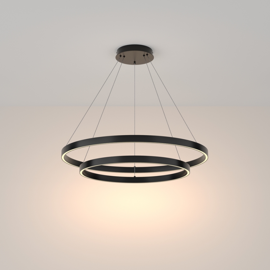 Maytoni MOD058PL-L74B3K - LED Pakabinamas sietynas RIM LED/88W/230V 3000K diametras 80 cm juoda