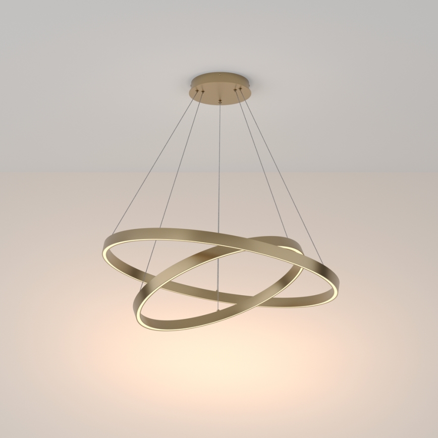 Maytoni MOD058PL-L74BS3K - LED Pakabinamas sietynas RIM LED/88W/230V 3000K diametras 80 cm auksas