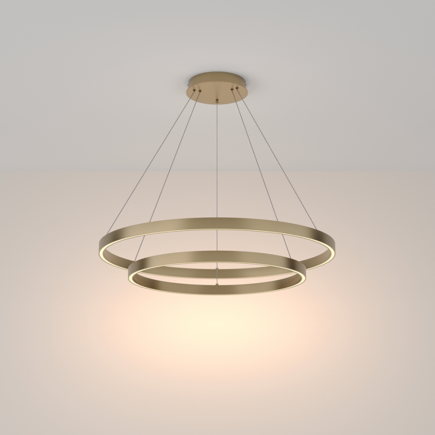 Maytoni MOD058PL-L74BS3K - LED Pakabinamas sietynas RIM LED/88W/230V 3000K diametras 80 cm auksas