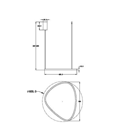 Maytoni MOD072PL-L28BS3K1 - LED Pakabinamas sietynas GLINT LED/24W/230V auksas