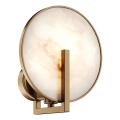 Maytoni MOD099WL-01G2 - Sieninis šviestuvas MARMO 1xE14/40W/230V natūralus akmuo/auksinė