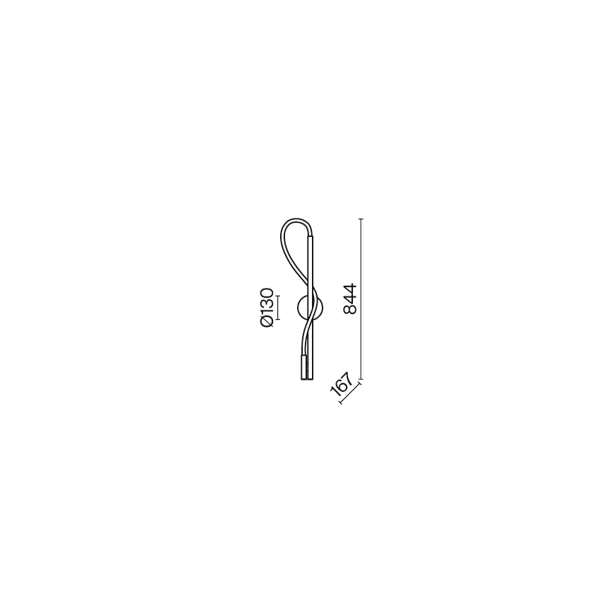 Maytoni MOD166WL-L12G3K - LED sieninis šviestuvas TAU LED/13W/230V
