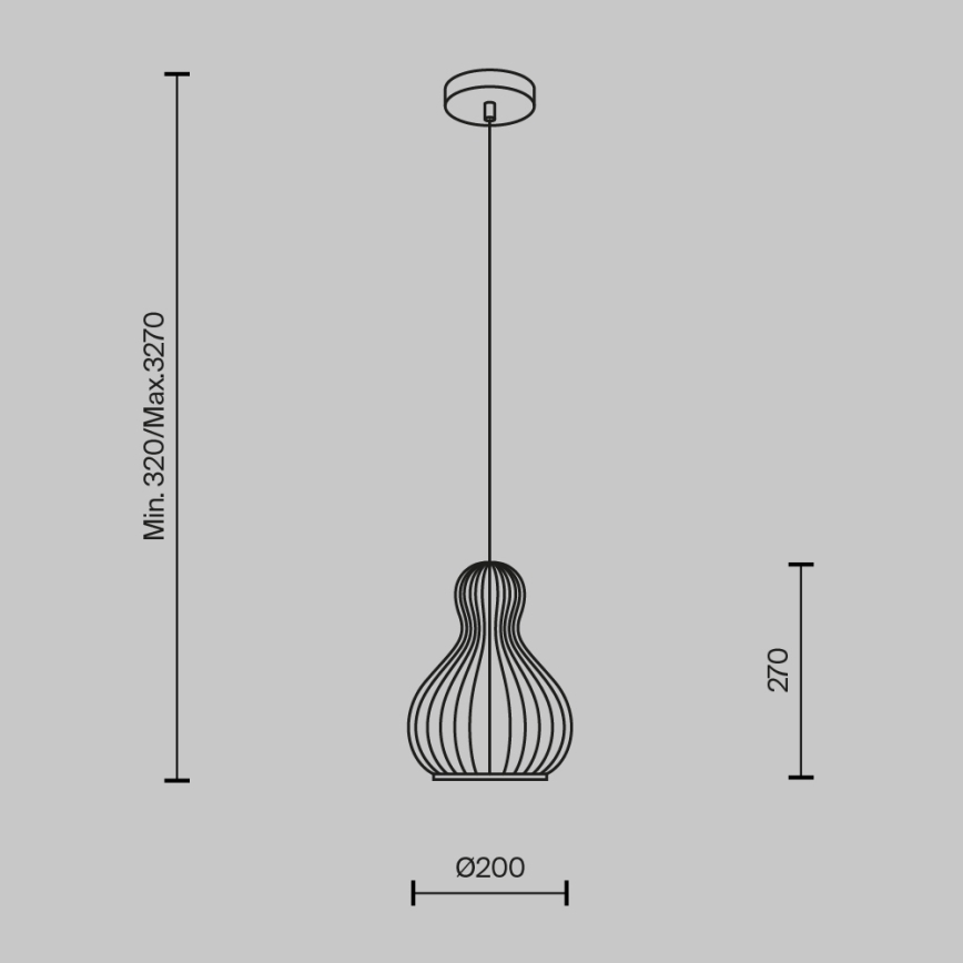Maytoni MOD192PL-01W - Pakabinamas sietynas ROOTS 1xE27/40W/230V diametras 20 cm smėlio spalva