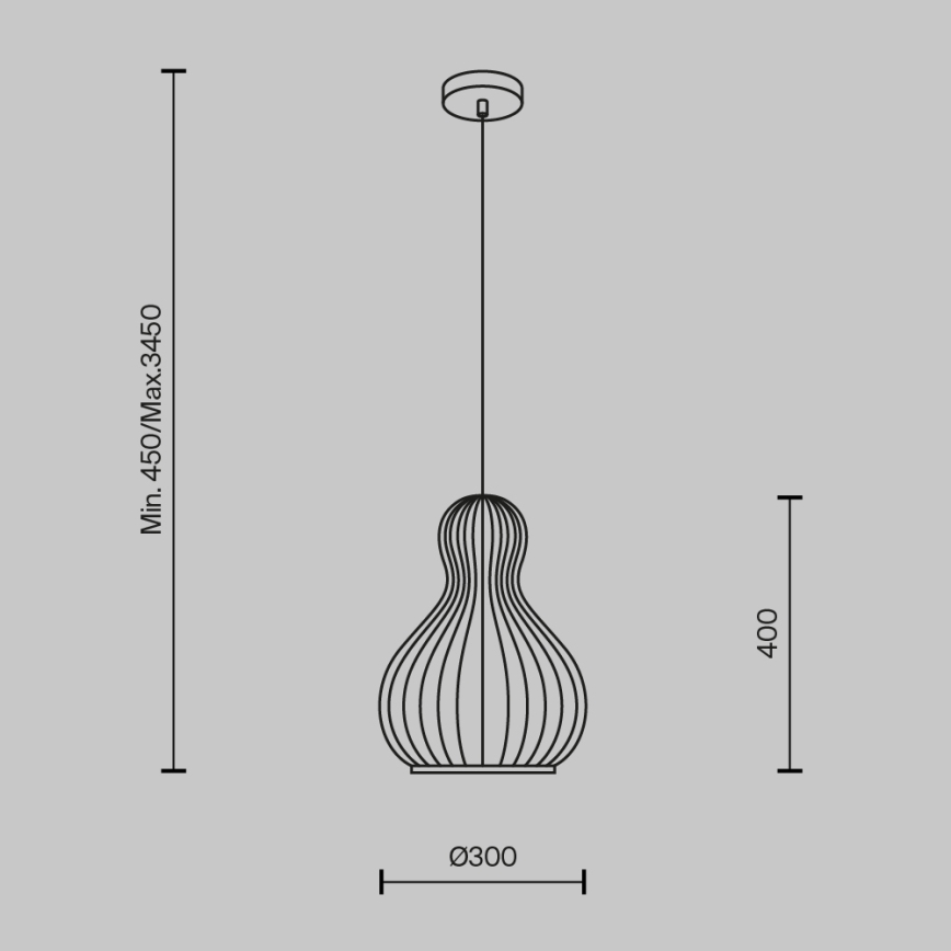 Maytoni MOD192PL-01W1 - Pakabinamas sietynas ROOTS 1xE27/40W/230V diametras 30 cm smėlio spalva