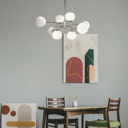 Maytoni MOD221-PL-08-N - Sietynas ant stulpo ERICH 8xE14/40W/230V matinis chromas