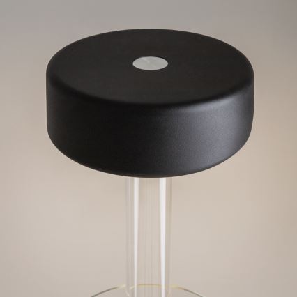 Maytoni MOD229TL-L3B3K1 - LED reguliuojama įkraunama nešiojama stalinė lempa LED/3W/5V 2200-4000K 2000 mAh juoda/skaidri