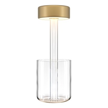 Maytoni MOD229TL-L3G3K1 – LED Pritemdoma įkraunama nešiojama stalinė lempa LED/3W/5V 2200-4000K auksinė/skaidri